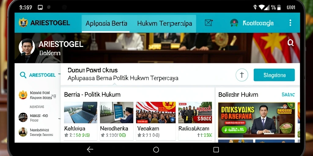 Tampilan antarmuka aplikasi ARIESTOGEL yang modern dan fungsional.