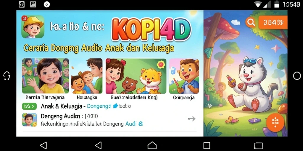 Antarmuka KOPI4D yang sederhana dan menarik untuk anak-anak.