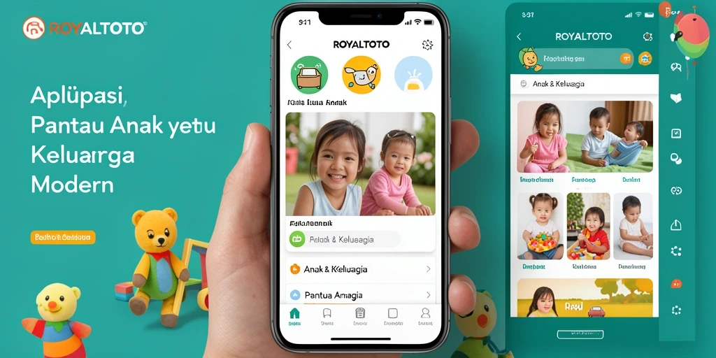 Screenshot antarmuka aplikasi ROYALTOTO untuk pemantauan anak.